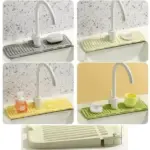 Faucet Splash Guard Draining Tray Mat: Keep Your Sink Area Dry & Tidy! - Image 3