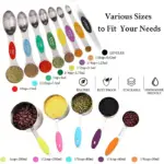 Stainless Steel Measuring Cups & Magnetic Spoons Set - Image 2