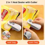 Rechargeable 2-in-1 Mini Bag Sealer & Cutter - Image 2