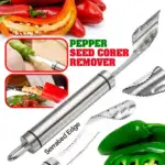 Stainless Steel Pepper Corer & Seed Remover - Image 2