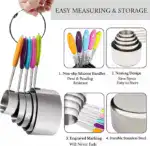 Stainless Steel Measuring Cups & Magnetic Spoons Set - Image 3