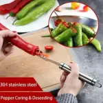 Stainless Steel Pepper Corer & Seed Remover - Image 4