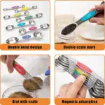 Stainless Steel Measuring Cups & Magnetic Spoons Set - Image 7