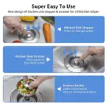 Upgraded 3-in-1 Kitchen Sink Drain Strainer - Image 13