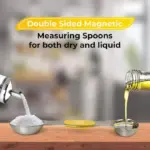 Stainless Steel Measuring Cups & Magnetic Spoons Set - Image 4