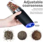 Automatic Electric Gravity Induction Salt and Pepper Grinder Set - Image 8
