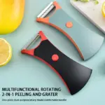 2-in-1 Stainless Steel Veggie Peeler & Julienne Cutter