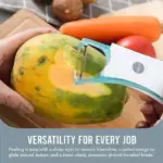 2-in-1 Stainless Steel Veggie Peeler & Julienne Cutter - Image 5