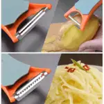 2-in-1 Stainless Steel Veggie Peeler & Julienne Cutter - Image 2